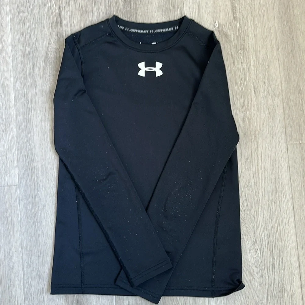 Under Armour Kids Black Long Sleeve Shirt size Medium